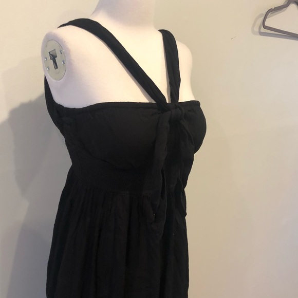 Free People Black Flowy Midi Romper Jumpsuit NWOT - Picture 5 of 7